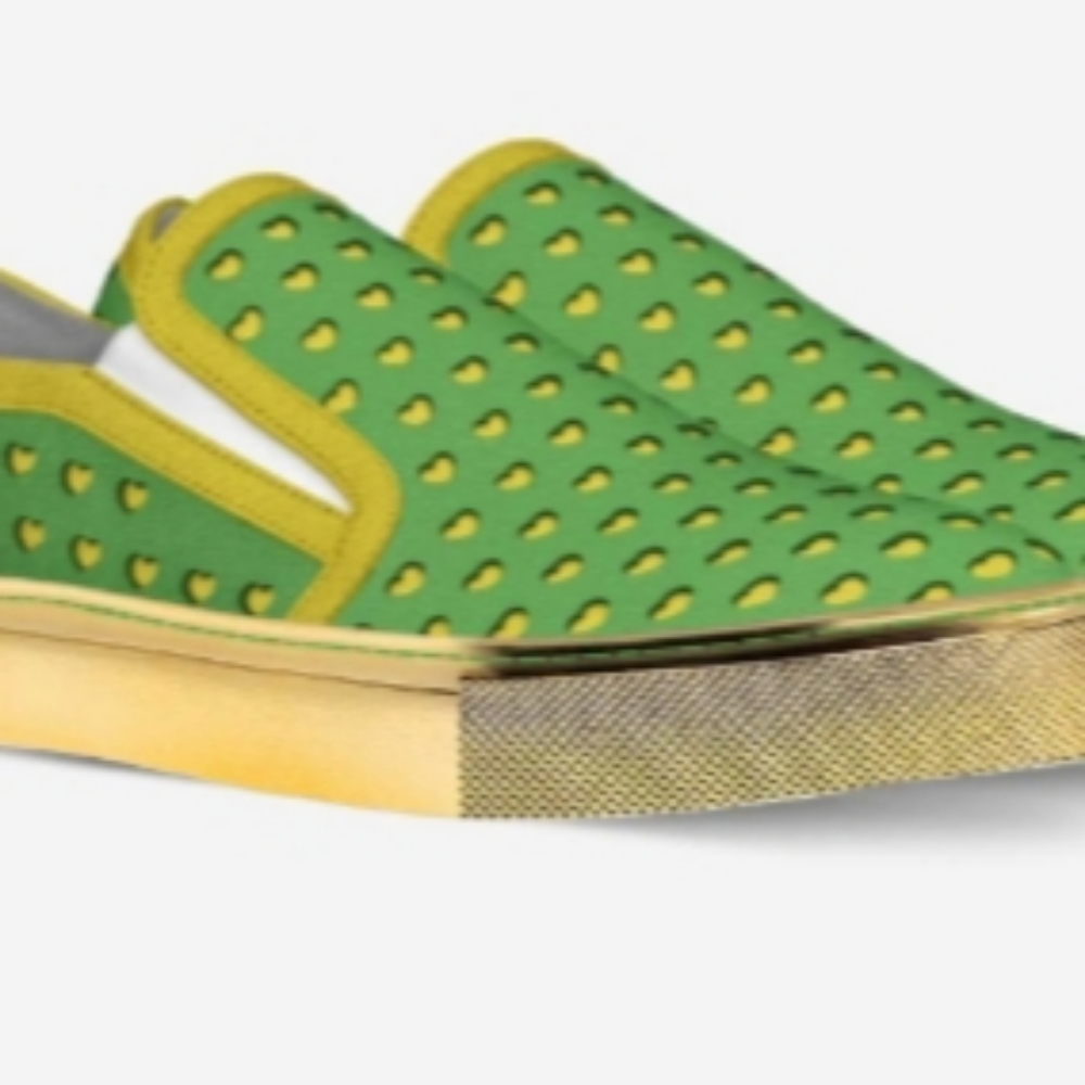 Aqua-lime  Italian Sneakers